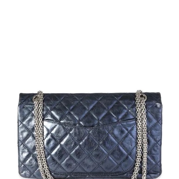 Chanel Reissue 2.55 Double Flap 277 Metallic Blue Calf Skin - Picture 3 of 6